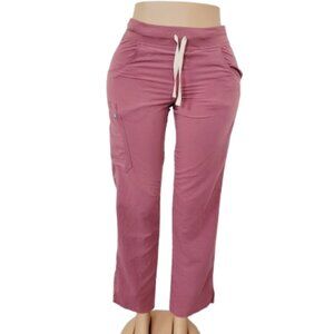FIGS Women's Dusty Rose Pink Straight Leg Kade Cargo Scrub Pants Size S